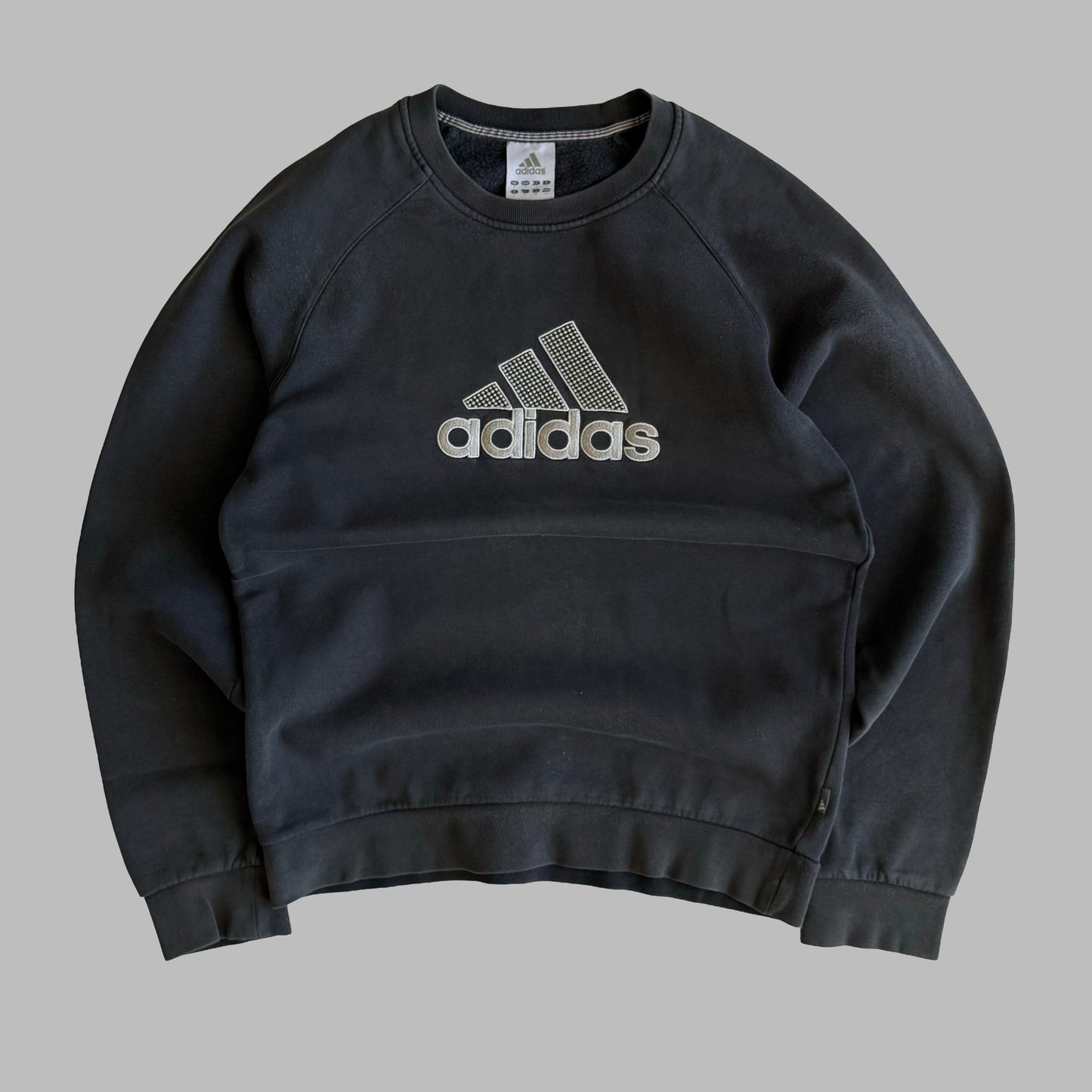 Y2K Adidas Embroidered Sweatshirt - S