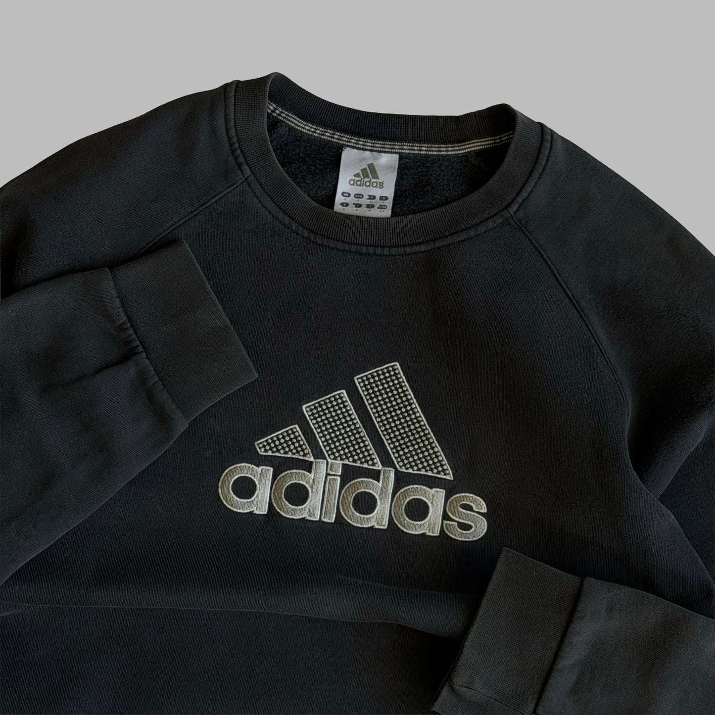 Y2K Adidas Embroidered Sweatshirt - S