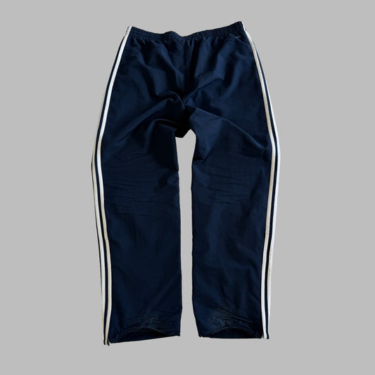 Y2K Adidas Three Stipe Baggy Track Pants - L