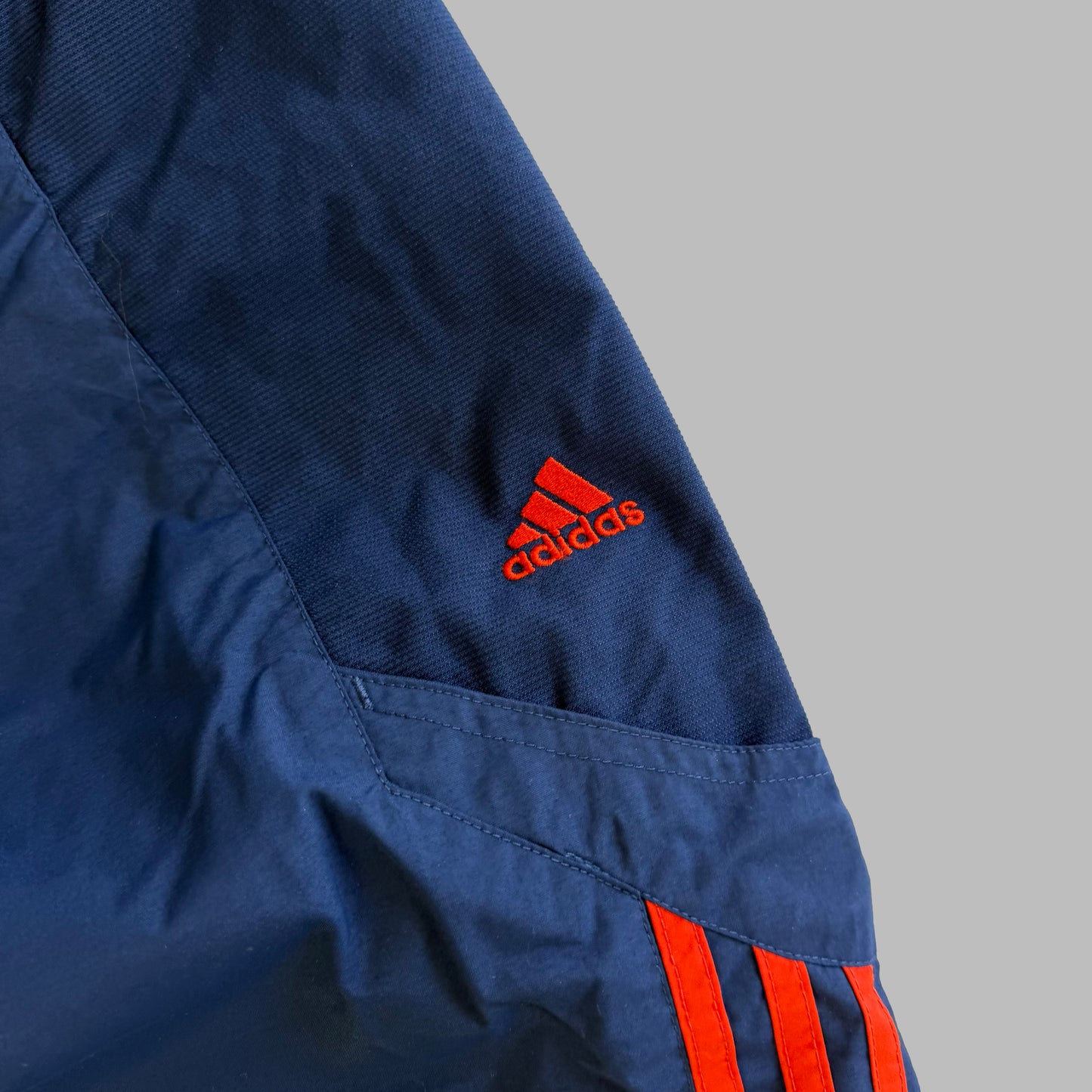 Y2K Adidas Three Stripe Wide Leg Track Pants - L