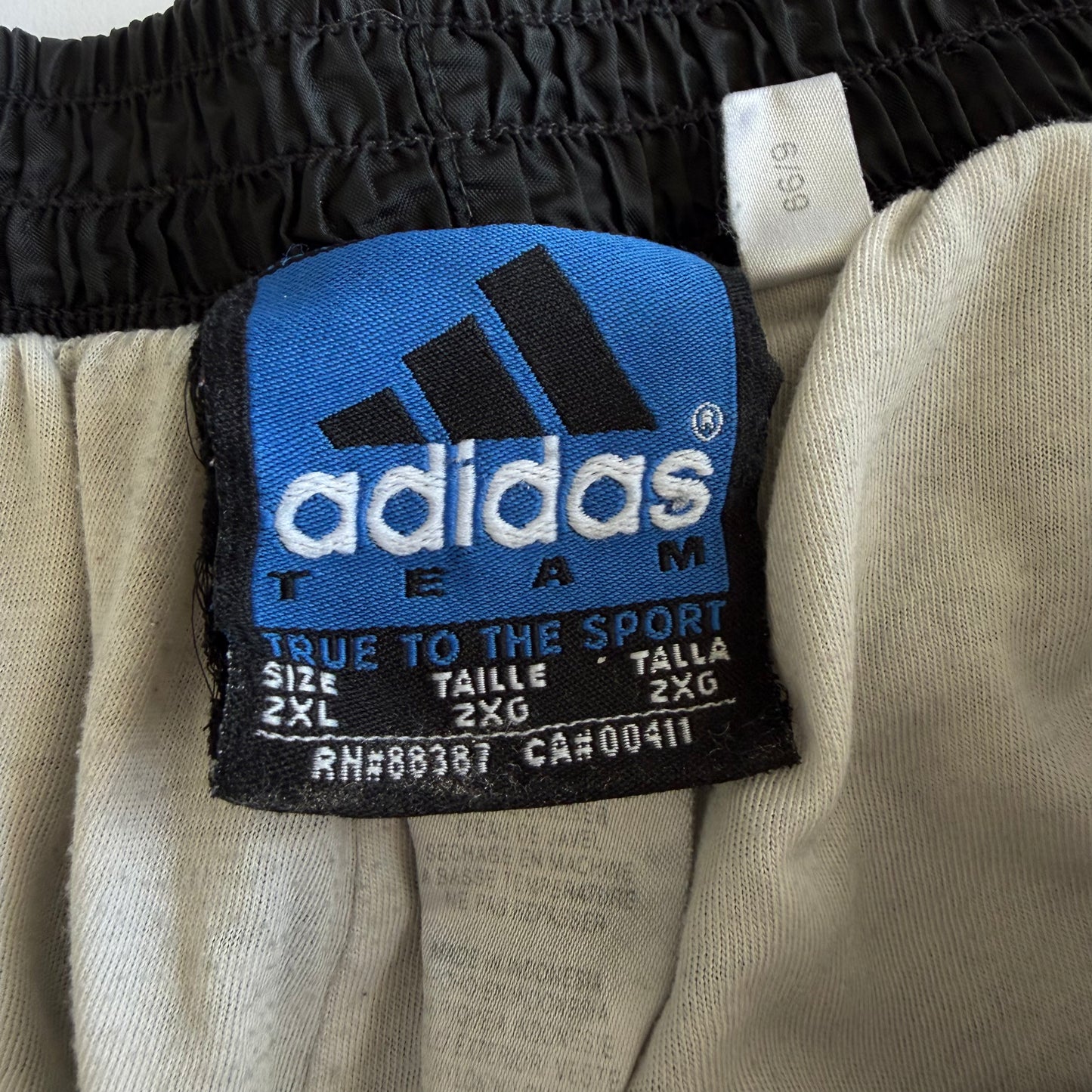 90s Adidas Three Stripe Popper Track Pants - XXL