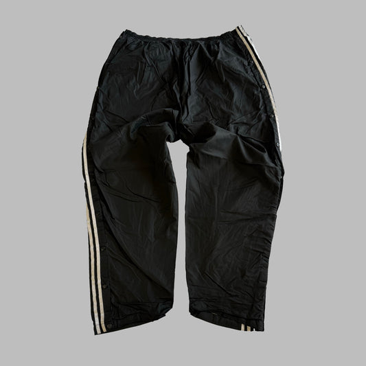 90s Adidas Three Stripe Popper Track Pants - XXL