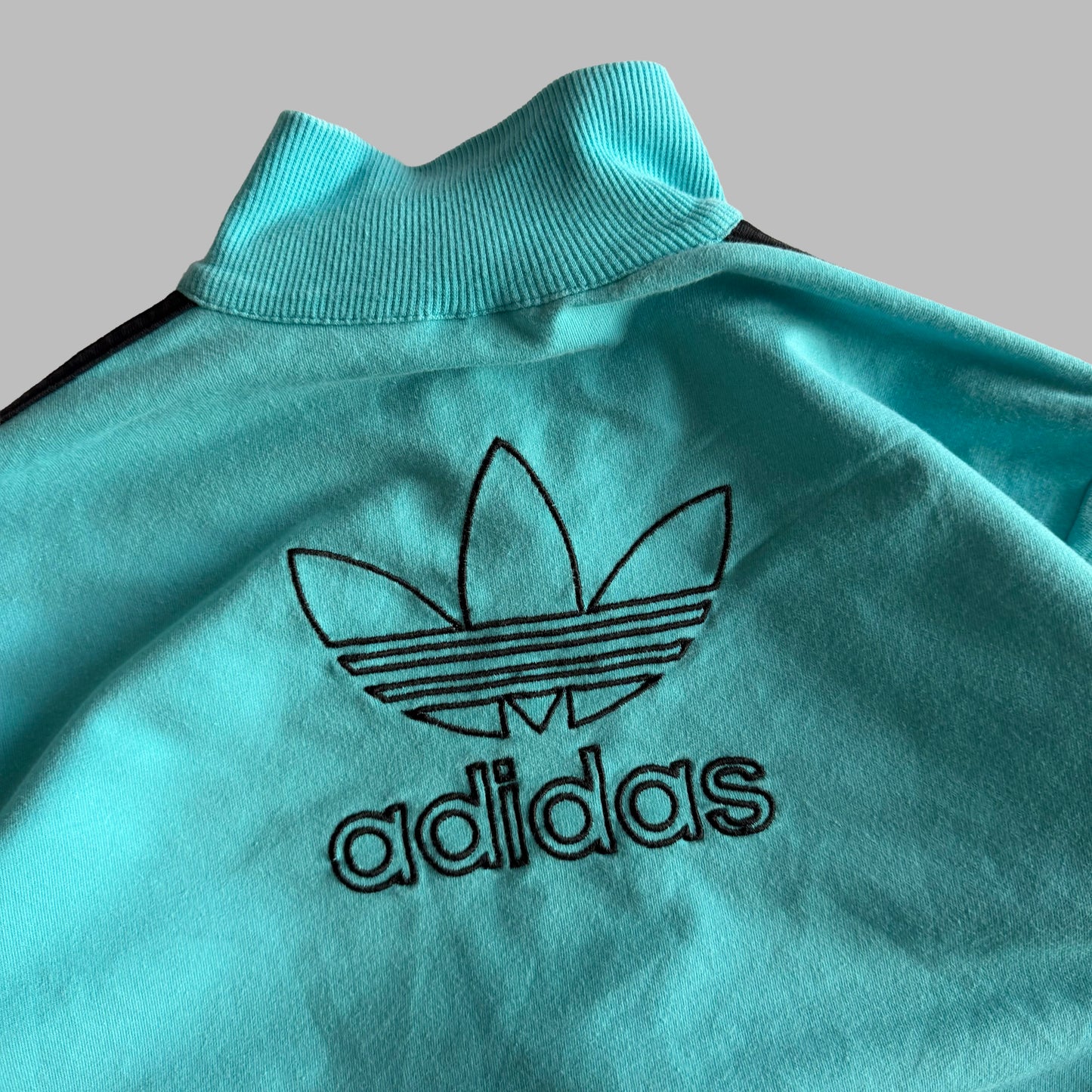 90s Adidas Three Stripe Track Jacket - M