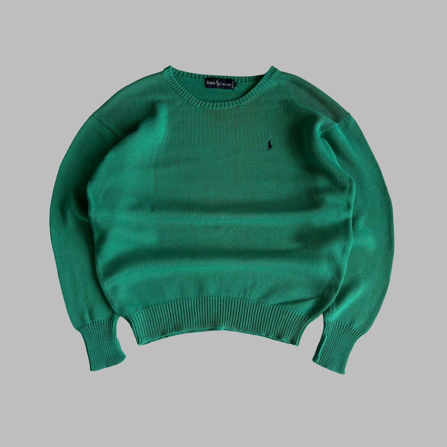 Y2K Polo Ralph Lauren Cotton Knit Sweater - M