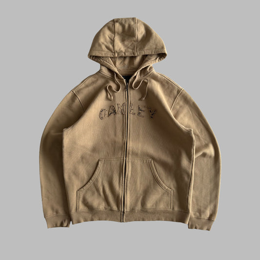Y2K Oakley Spell Out Heavyweight Hoodie - M