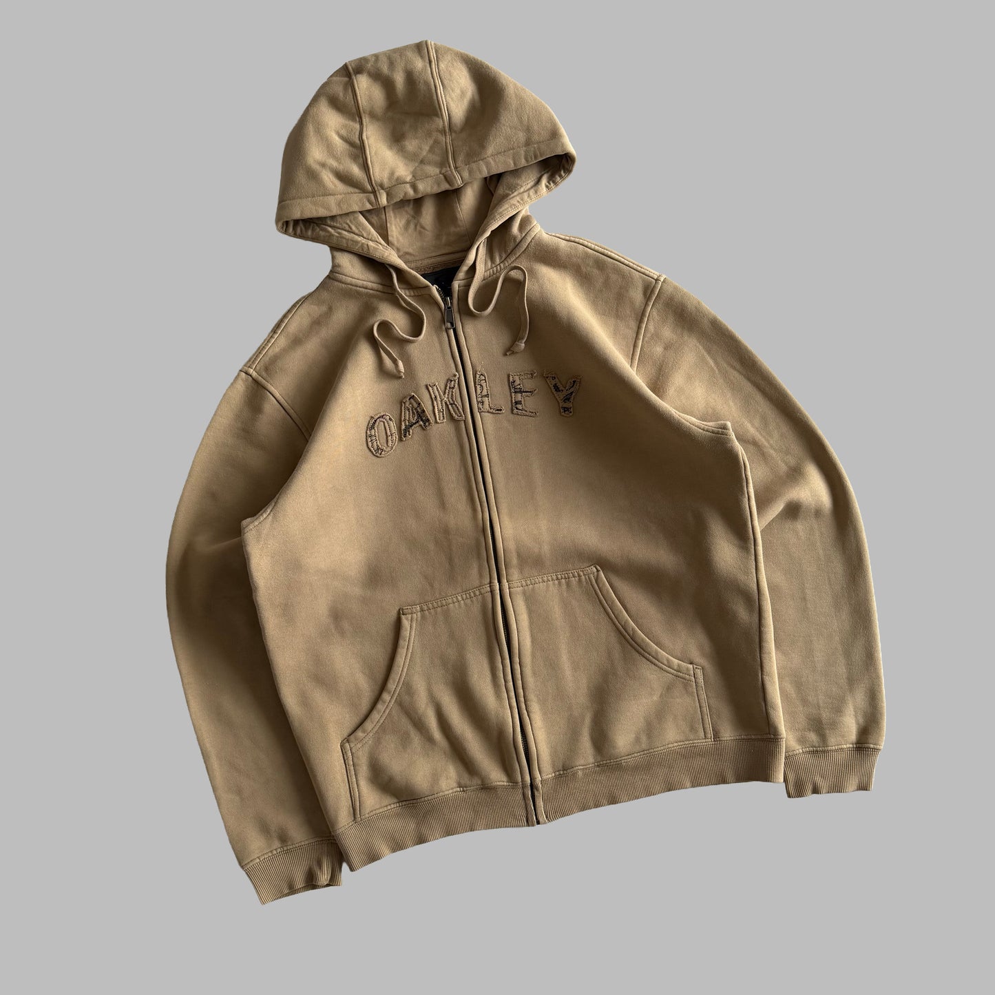 Y2K Oakley Spell Out Heavyweight Hoodie - M