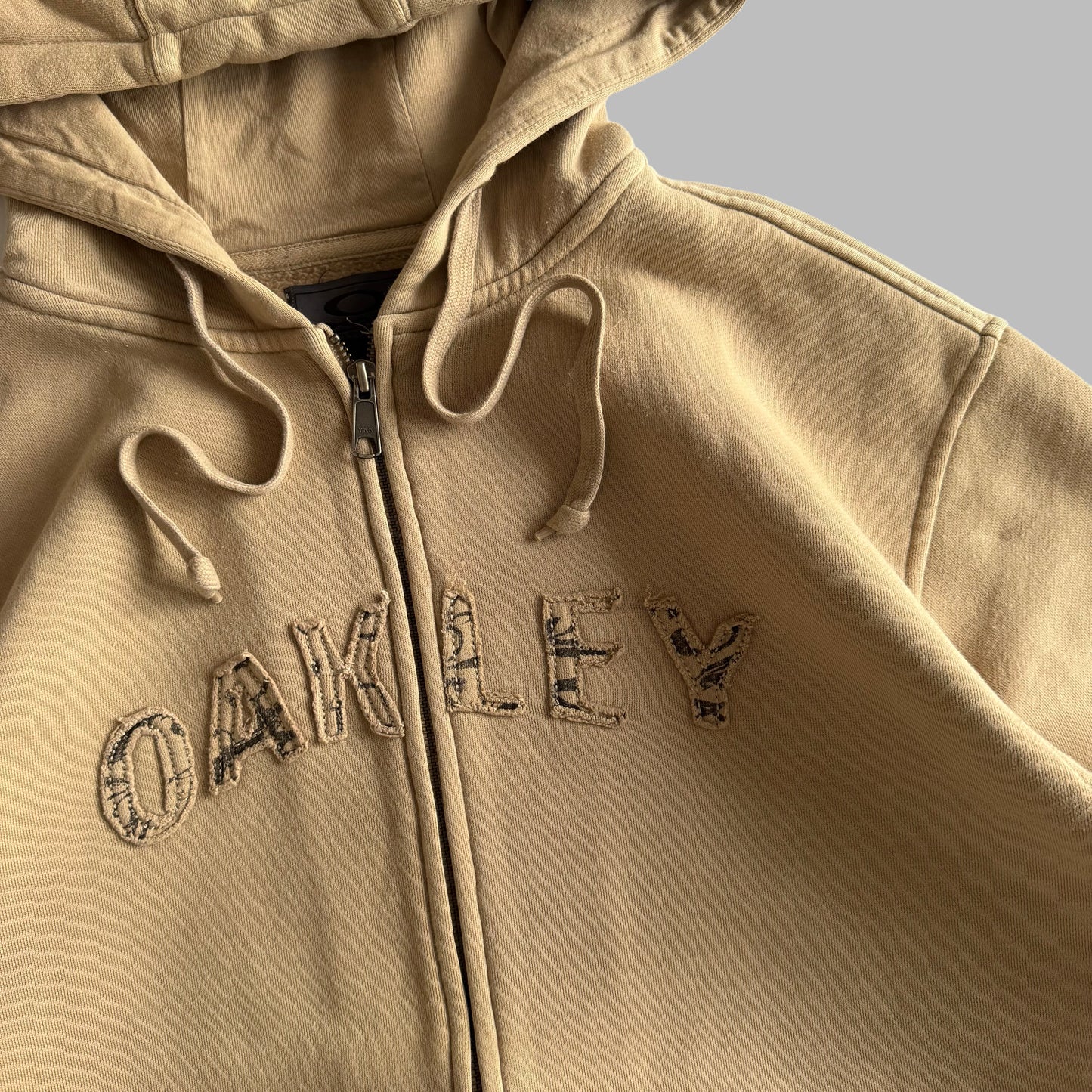 Y2K Oakley Spell Out Heavyweight Hoodie - M