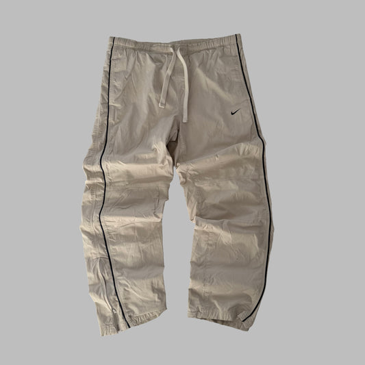 Y2K Nike Wide Leg Striped Track Pants - M