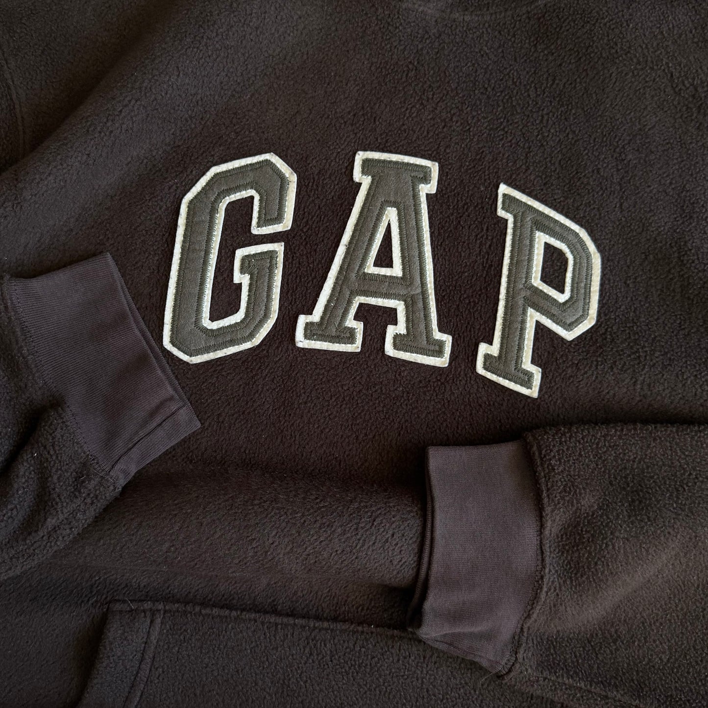 Y2K Brown Gap Fleece Hoodie - L