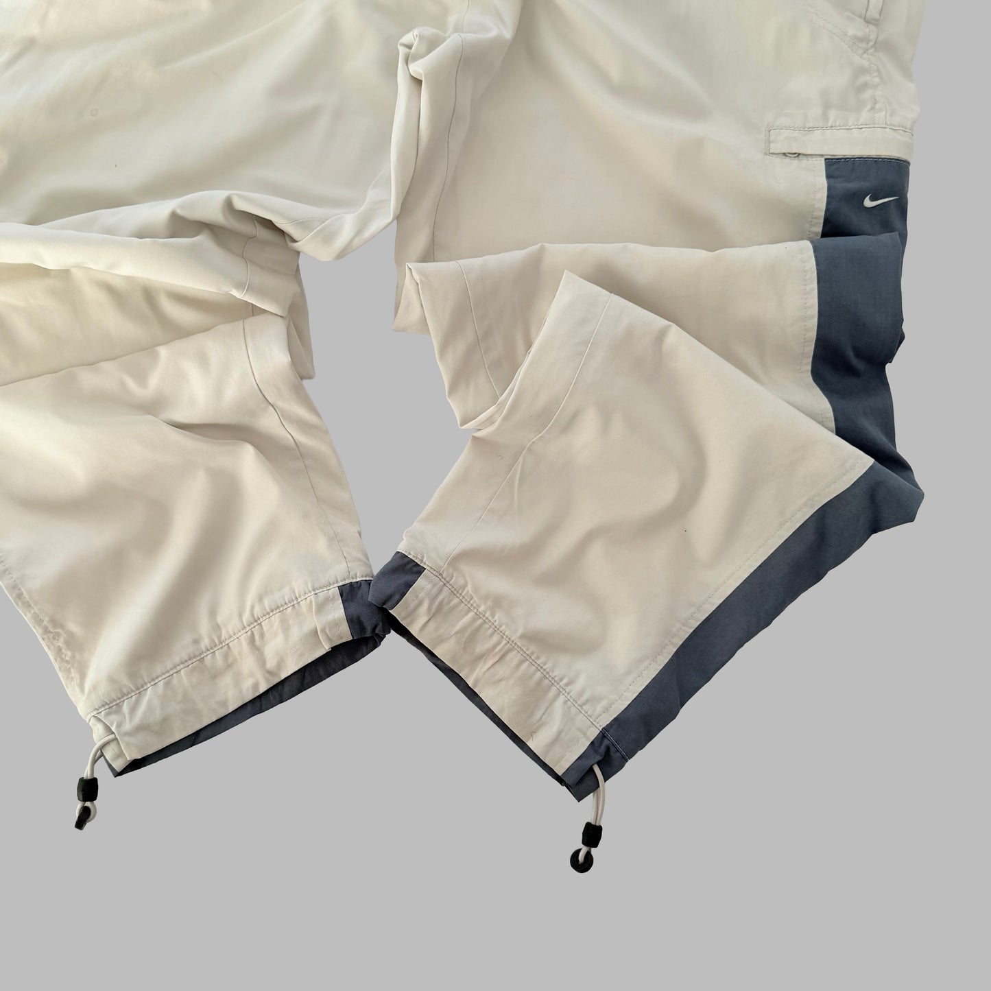 Y2K Nike Wide Leg Striped Track Pants - M