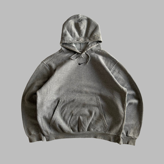 Y2K Nike Heavyweight Centre Swoosh Hoodie - M