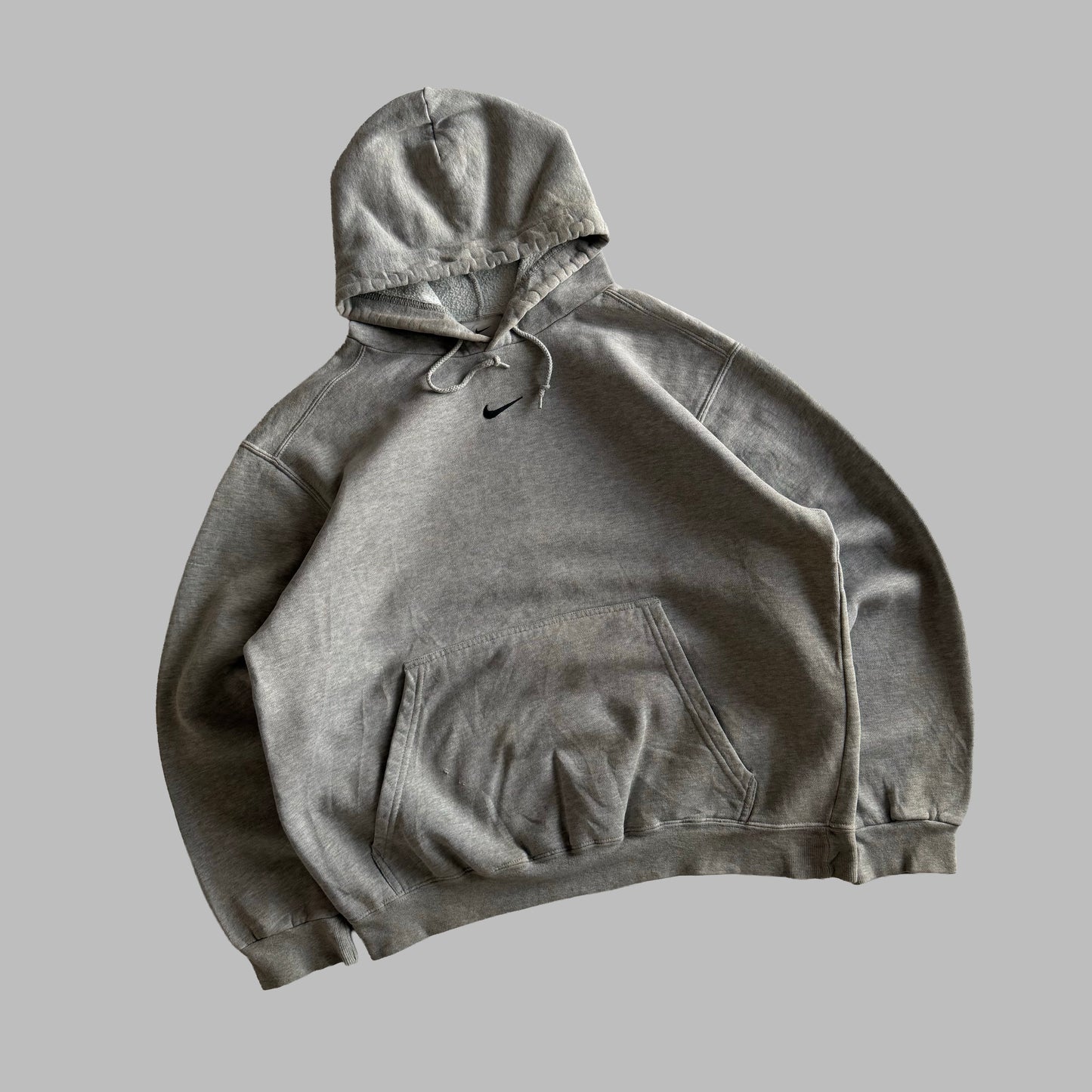 Y2K Nike Heavyweight Centre Swoosh Hoodie - M