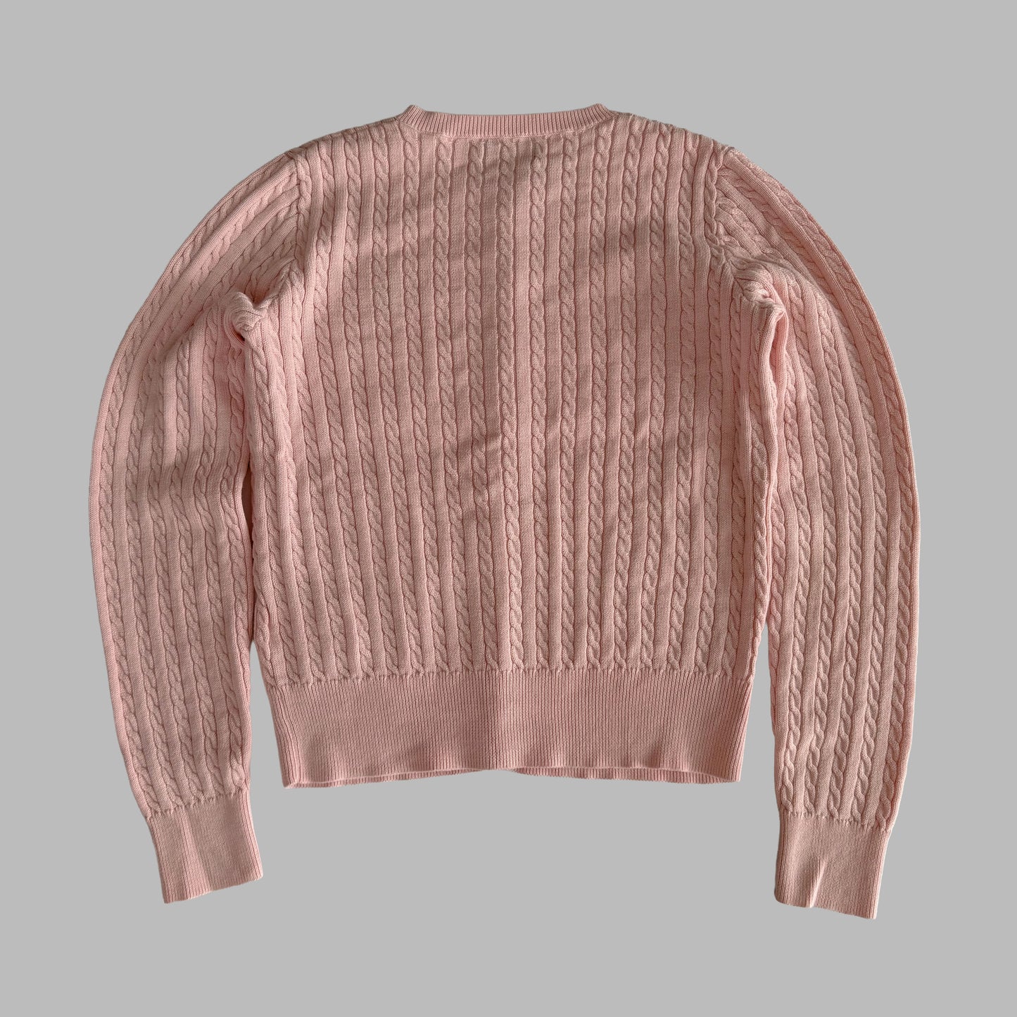 Polo Cable Knit Cardigan - Medium