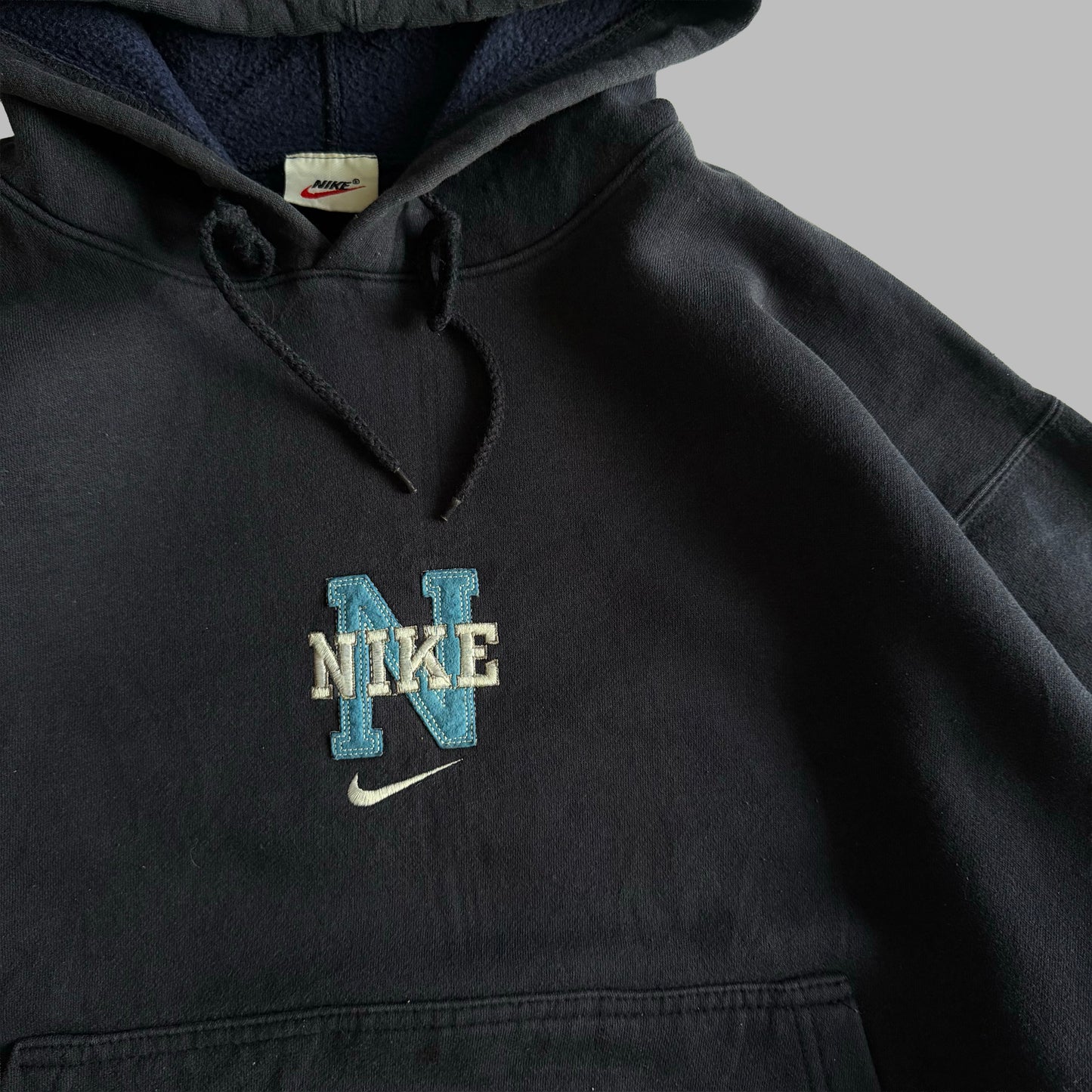 90s Nike Heavyweight Spell Out Hoodie - M