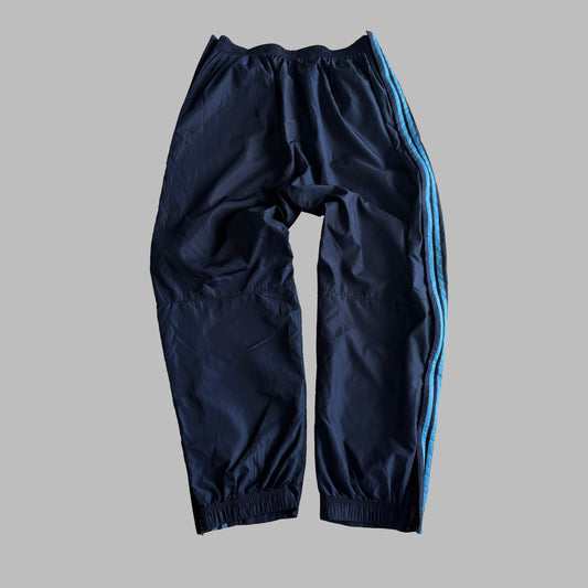 Y2K Adidas Straight Leg Three Stripe Track Pants - L