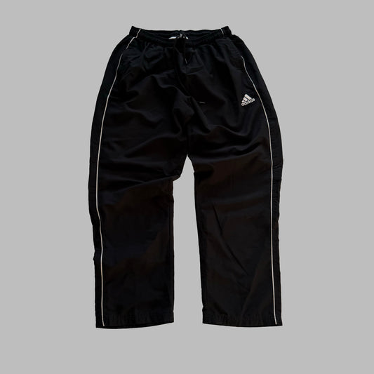 Y2K Adidas Striped Wide Leg Track Pants - M