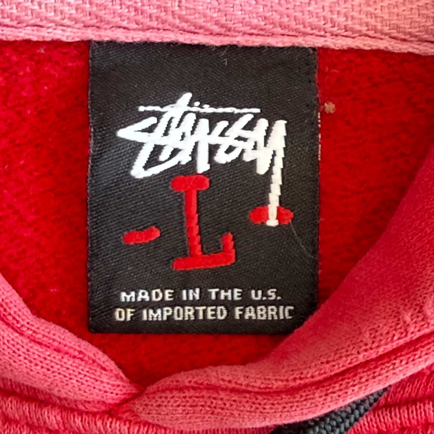 Y2K Stussy Classic Script Hoodie - L