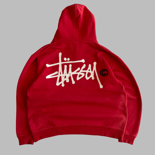 Y2K Stussy Classic Script Hoodie - L