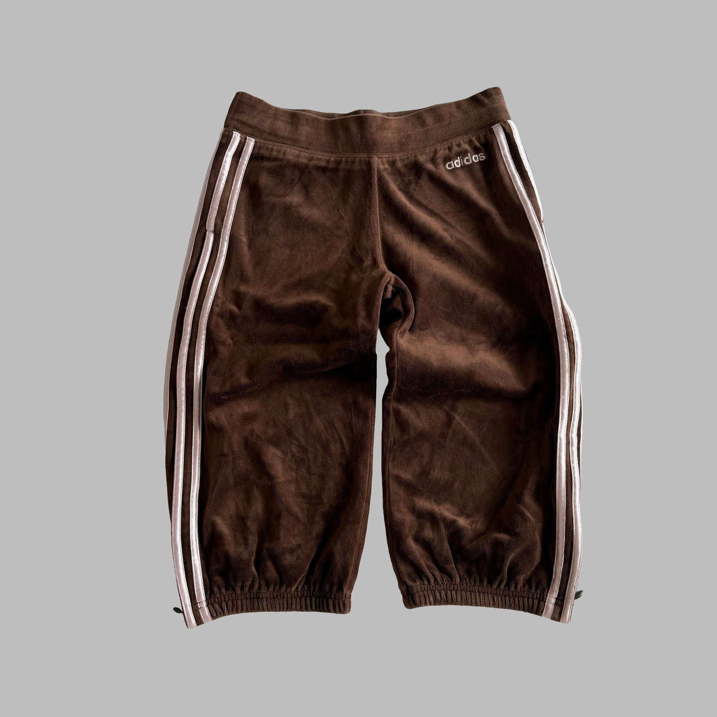 Y2K Adidas Three Stripe Towel Capris - XS