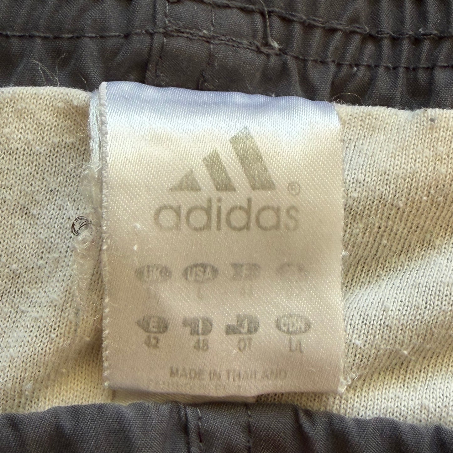Y2K Adidas Striped Wide Leg Track Pants - L