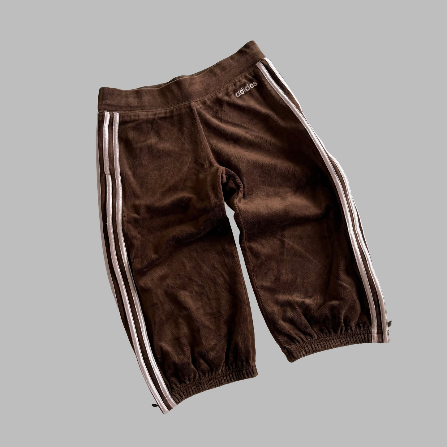Y2K Adidas Three Stripe Towel Capris - XS