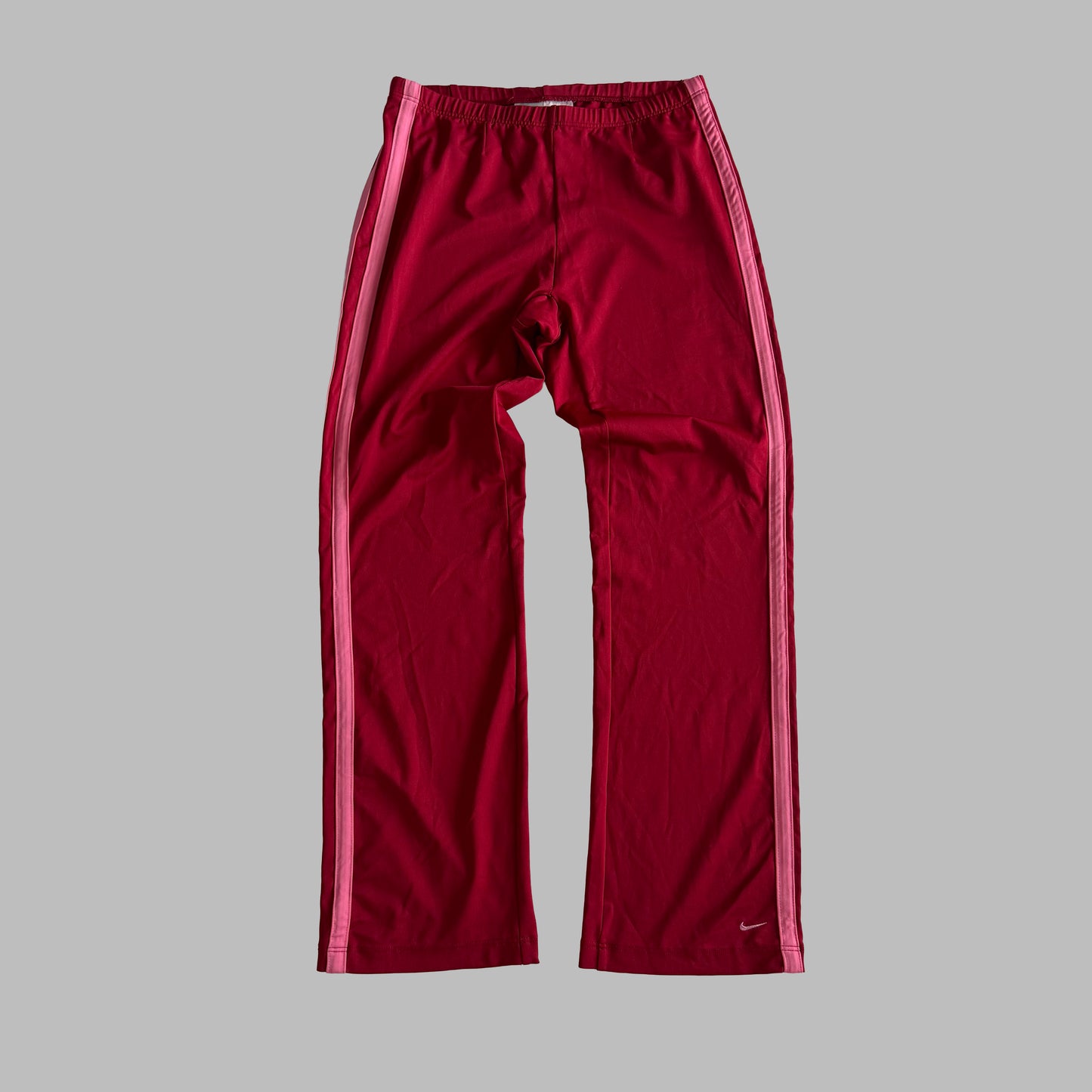 Y2K Nike Wide Leg Striped Track Pants - M