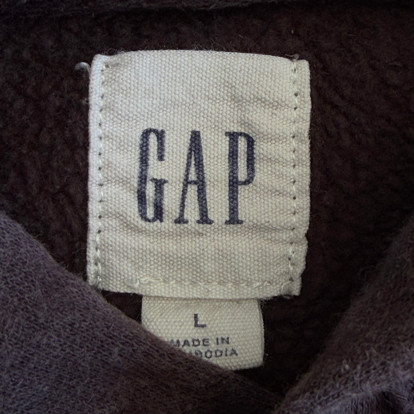 Y2K Brown Gap Hoodie - L
