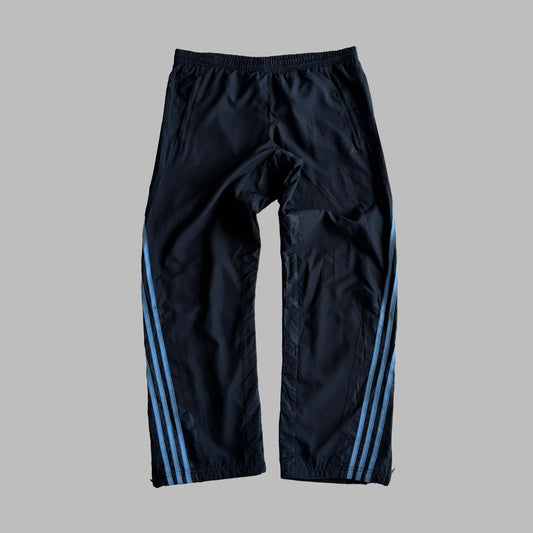 Y2K Adidas Wide Leg Three Stripe Track Pants - M