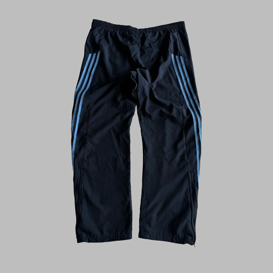 Y2K Adidas Wide Leg Three Stripe Track Pants - M