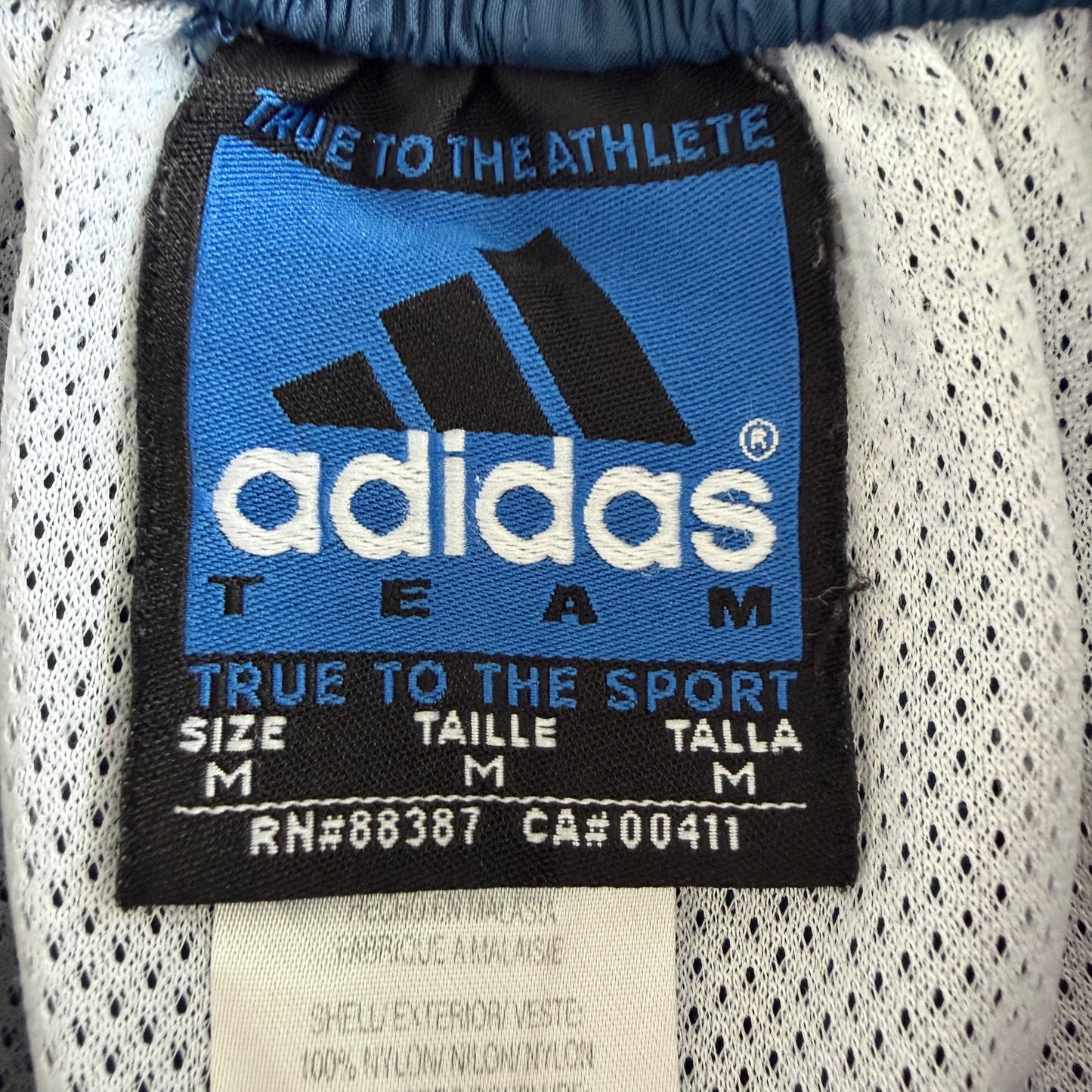 90s Adidas Yankees Wide Leg Three Stripe Track Pants - M