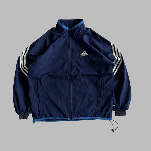90s Adidas Three Stripe Track Jacket - M
