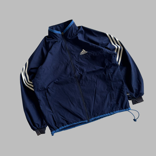 90s Adidas Three Stripe Track Jacket - M