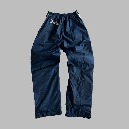 90s Adidas Yankees Wide Leg Three Stripe Track Pants - M