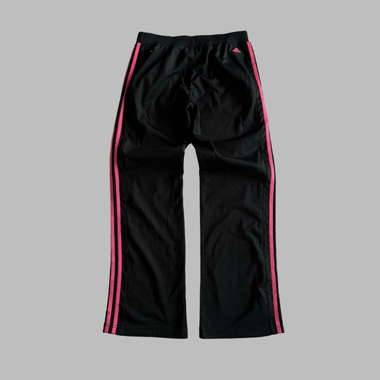 Y2K Adidas Wide Leg Three Stripe Track Pants - M