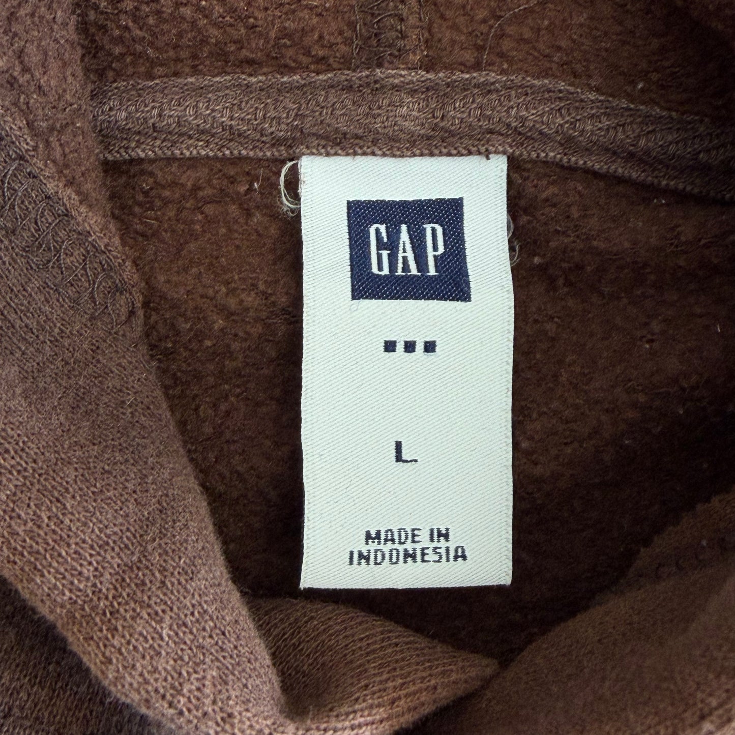 Y2K Brown Gap Hoodie - L