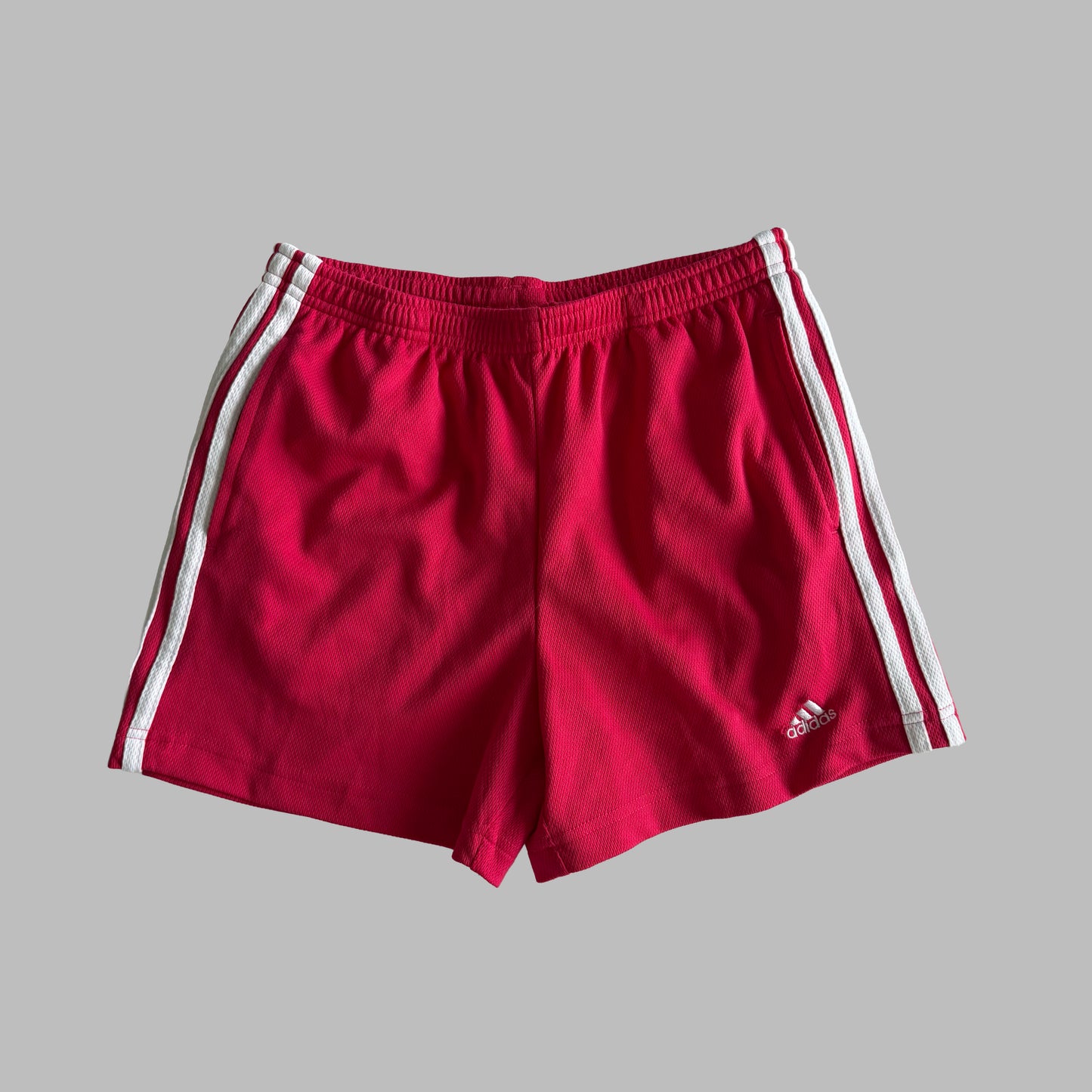 Y2K Adidas Three Stripe Mini Shorts - S