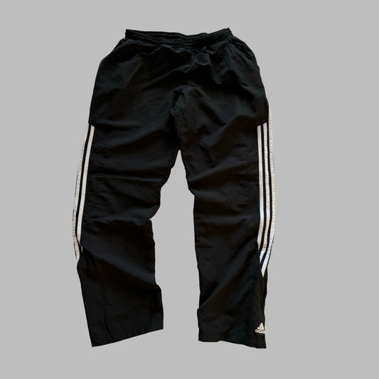 Y2K Adidas Three Stripe Straight Leg Track Pants - M