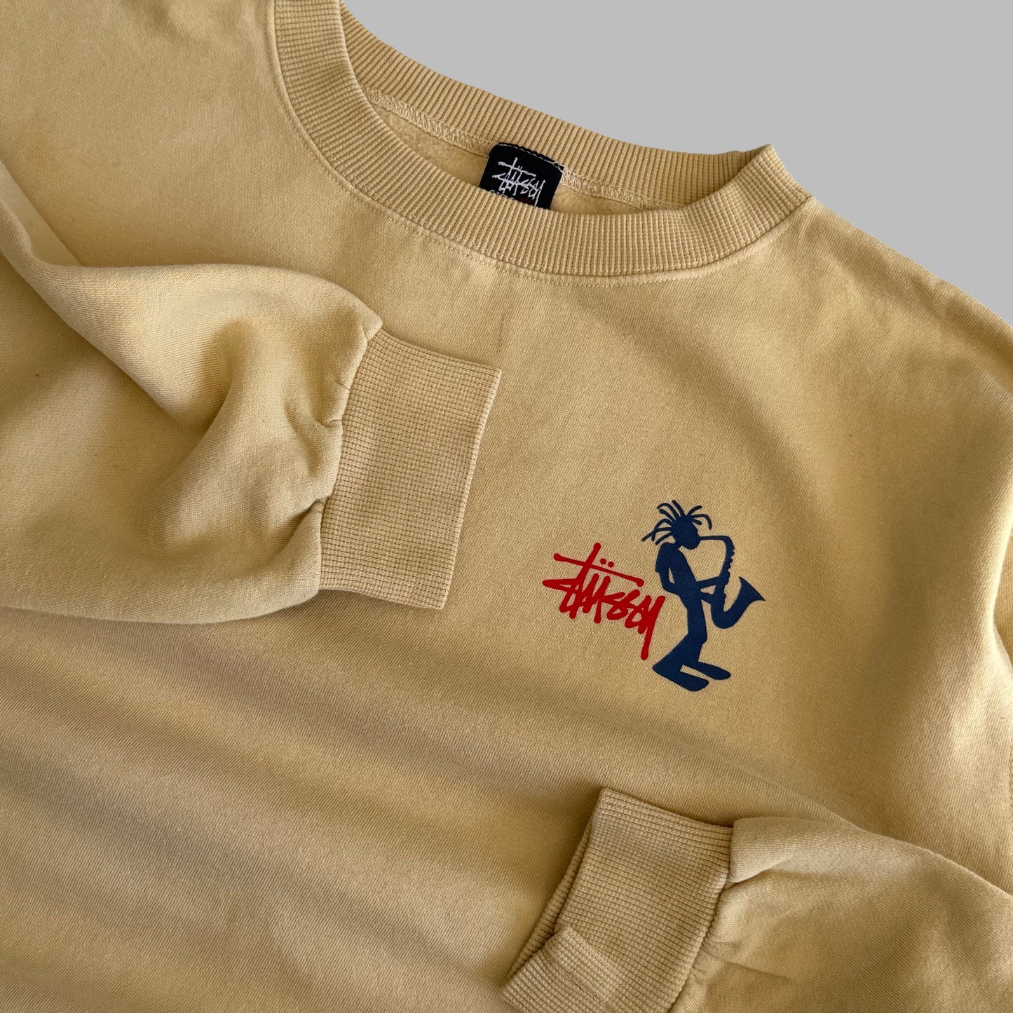 90s Stussy Jazz Man Sweatshirt - L