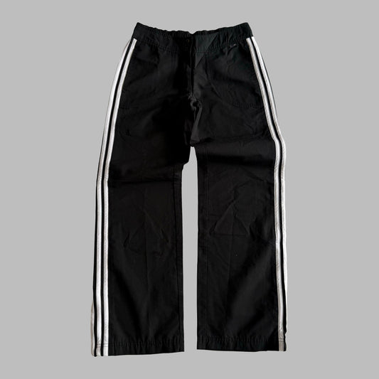 Y2K Adidas Wide Leg Three Stripe Track Pants - L