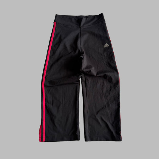 Y2K Adidas Three Stripe Activewear Capris - S