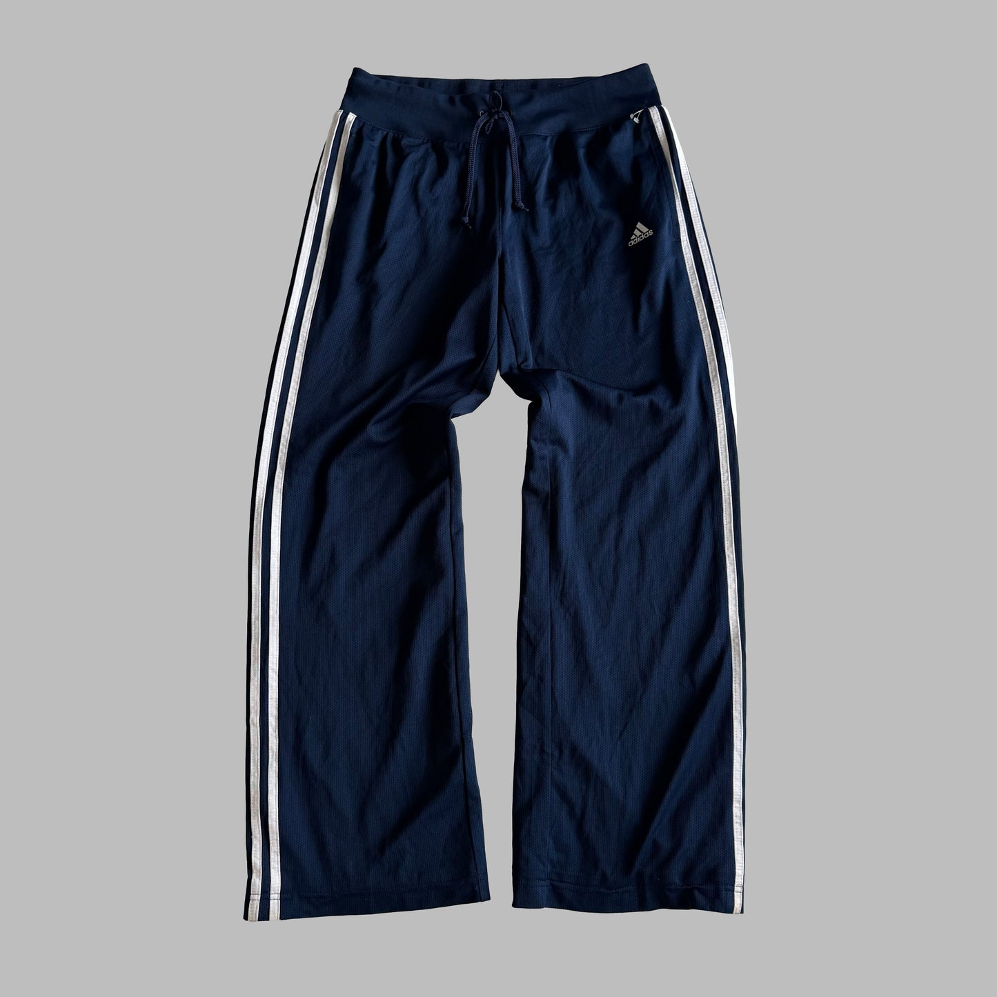 Y2K Adidas Straight Leg Three Stripe Track Pants - M