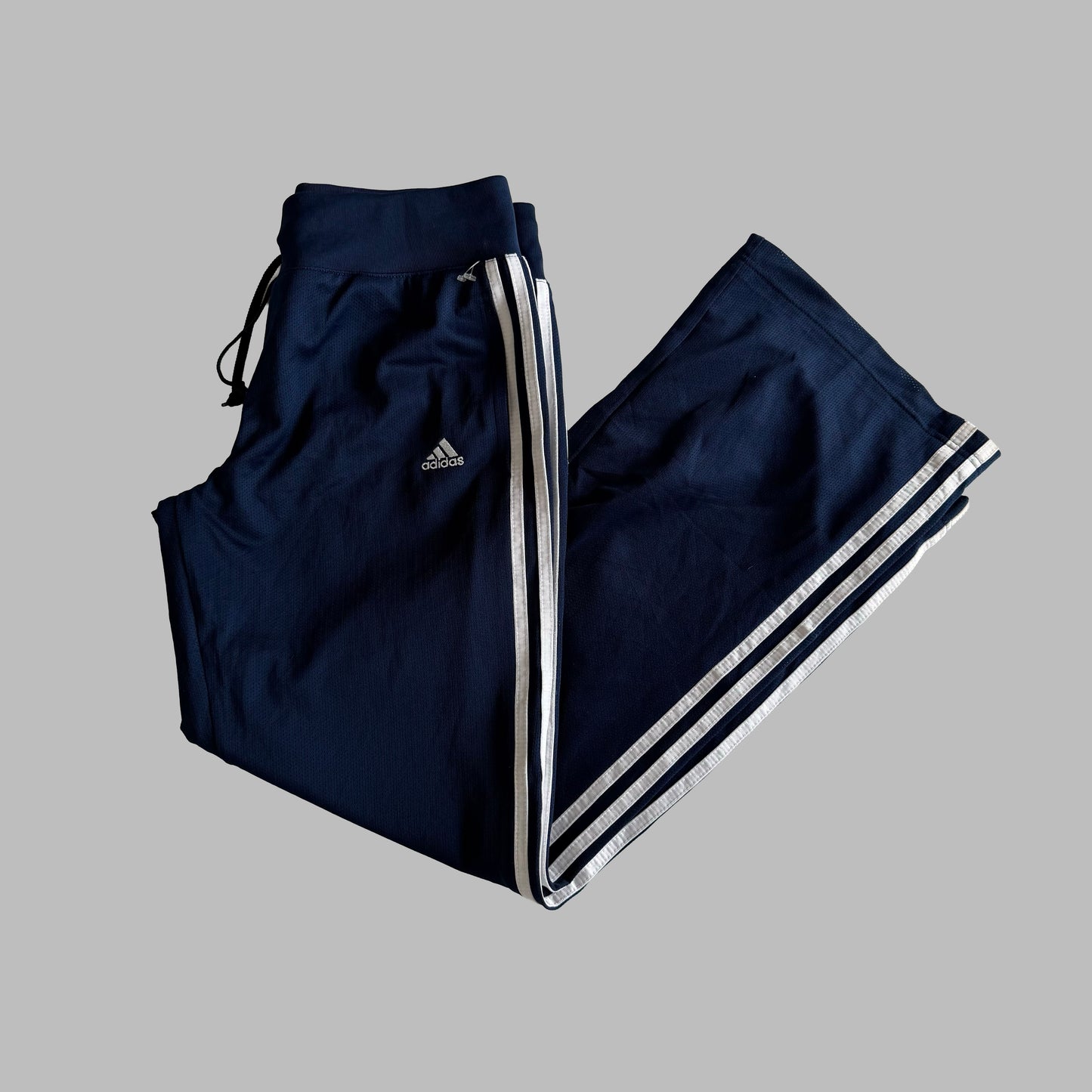 Y2K Adidas Straight Leg Three Stripe Track Pants - M