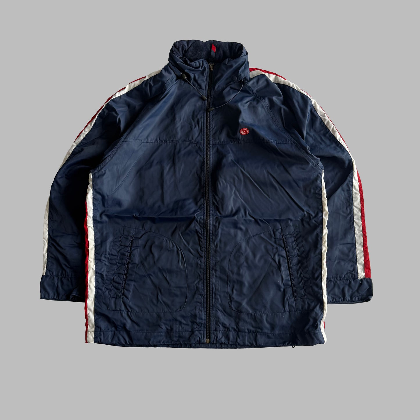 Y2K Nike Striped Track Jacket - XL