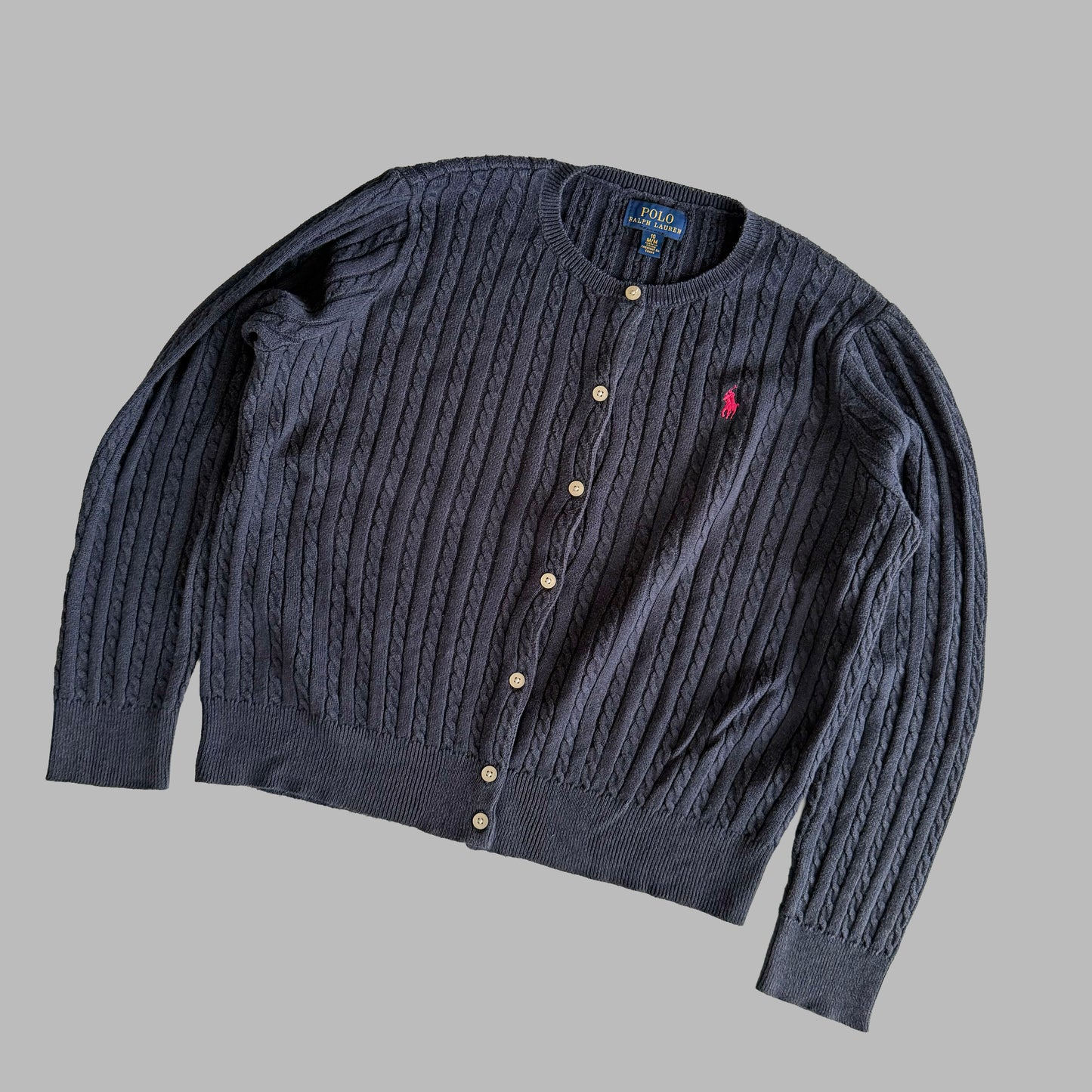 Ralph Lauren Cable Knit Cardigan - Small