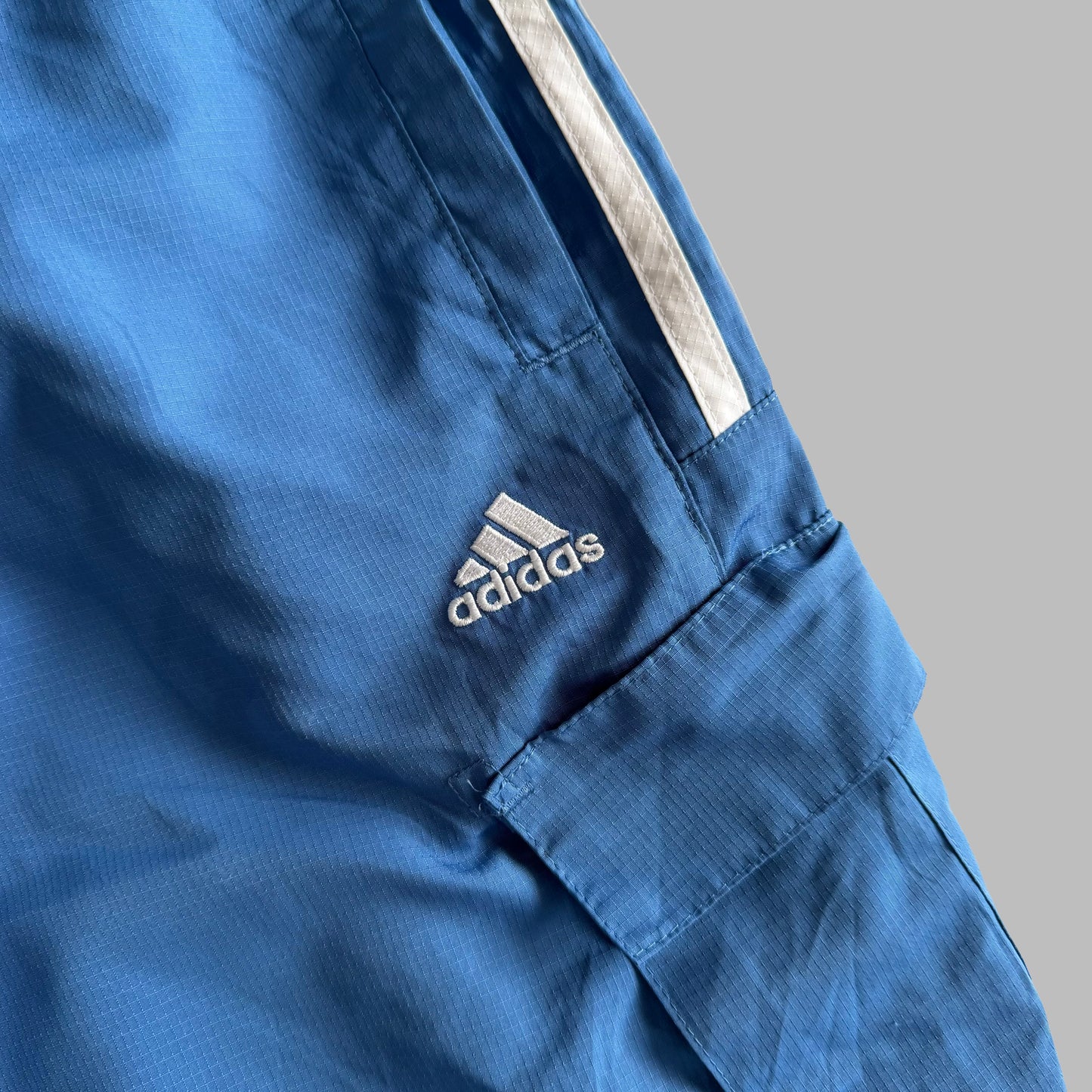 Y2K Adidas Three Stripe Cargo Capris - S