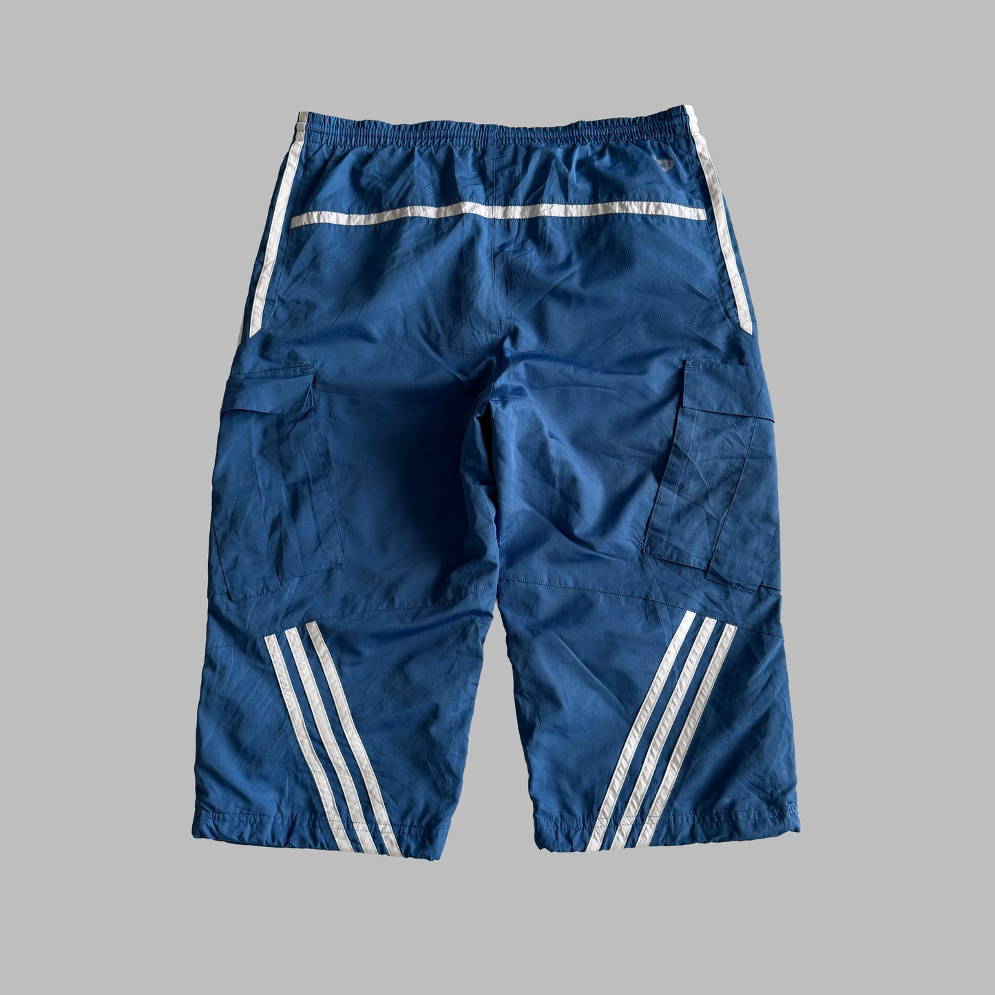 Y2K Adidas Three Stripe Cargo Capris - S