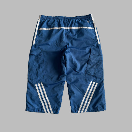 Y2K Adidas Three Stripe Cargo Capris - S