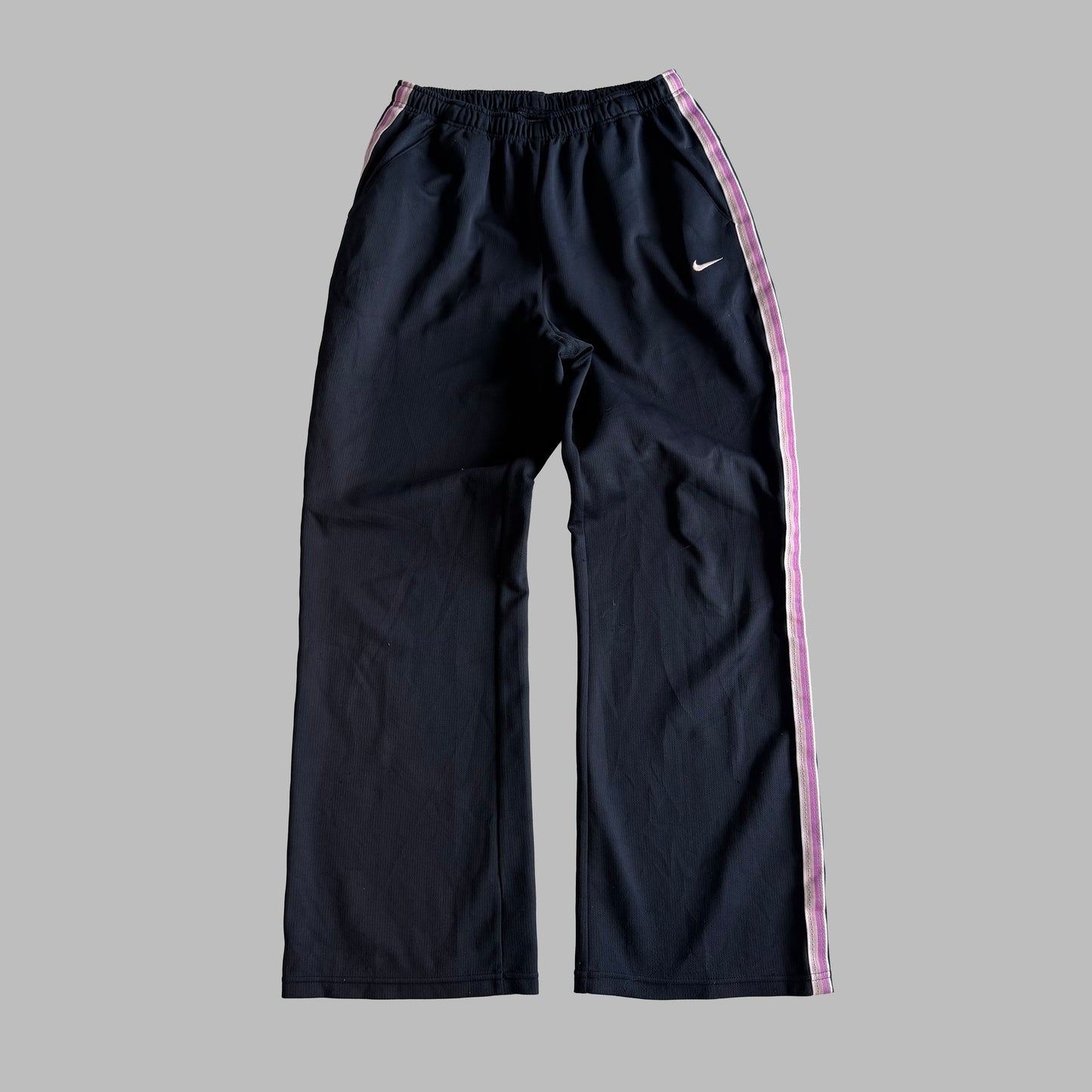 Y2K Nike Wide Leg Striped Track Pants - S