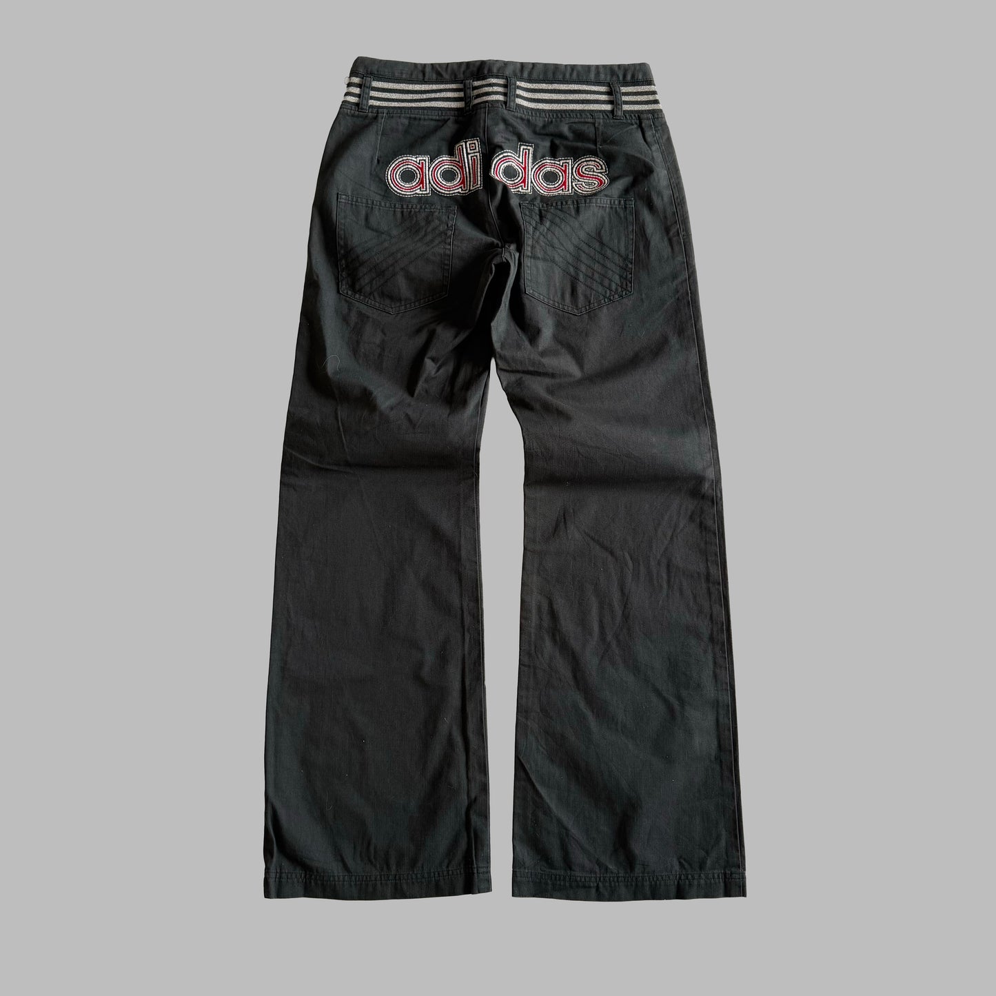 Y2K Adidas Wide Leg Cargo Pants - S