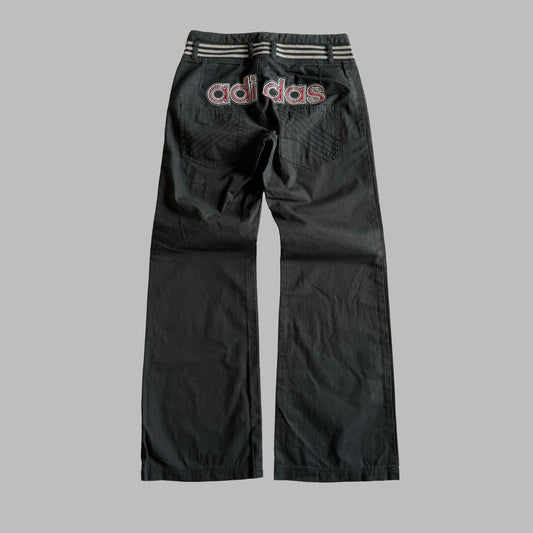 Y2K Adidas Wide Leg Cargo Pants - S